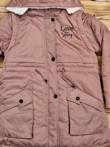 کاپشن پافری دخترانه love