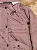 کاپشن پافری دخترانه love