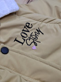 کاپشن پافری دخترانه love